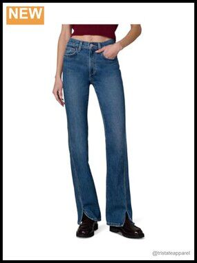 High Rise Bootcut Jeans Twisted Seam Curvey Fit Zip Fly